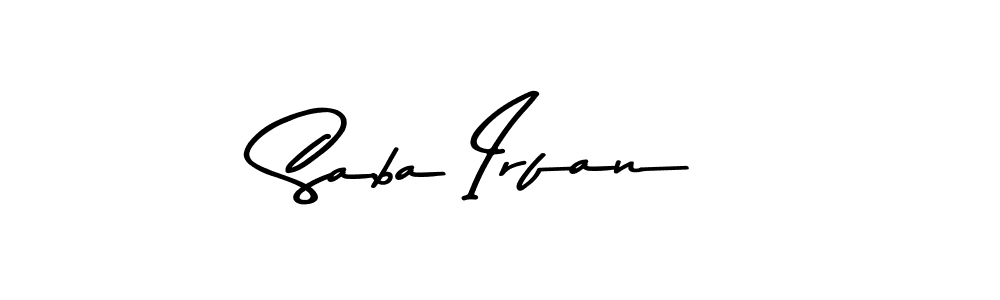 You can use this online signature creator to create a handwritten signature for the name Saba Irfan. This is the best online autograph maker. Saba Irfan signature style 9 images and pictures png