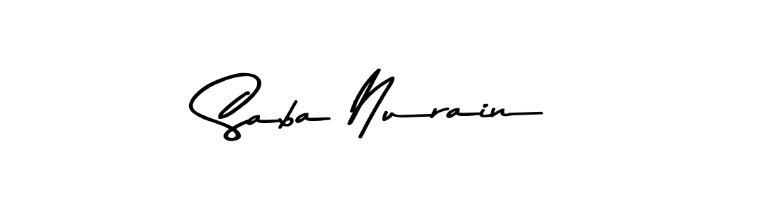 Make a beautiful signature design for name Saba Nurain. With this signature (Asem Kandis PERSONAL USE) style, you can create a handwritten signature for free. Saba Nurain signature style 9 images and pictures png