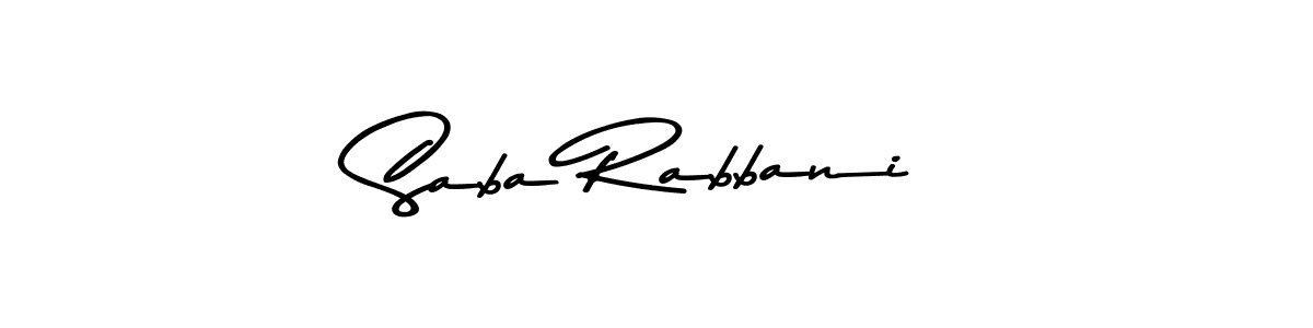 Create a beautiful signature design for name Saba Rabbani. With this signature (Asem Kandis PERSONAL USE) fonts, you can make a handwritten signature for free. Saba Rabbani signature style 9 images and pictures png