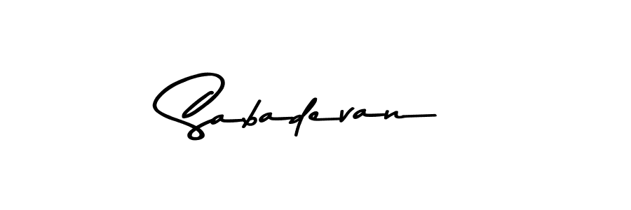 Design your own signature with our free online signature maker. With this signature software, you can create a handwritten (Asem Kandis PERSONAL USE) signature for name Sabadevan. Sabadevan signature style 9 images and pictures png