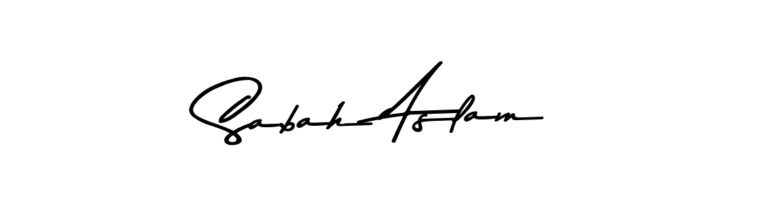 Use a signature maker to create a handwritten signature online. With this signature software, you can design (Asem Kandis PERSONAL USE) your own signature for name Sabah Aslam. Sabah Aslam signature style 9 images and pictures png