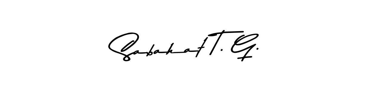 You should practise on your own different ways (Asem Kandis PERSONAL USE) to write your name (Sabahat T. G.) in signature. don't let someone else do it for you. Sabahat T. G. signature style 9 images and pictures png