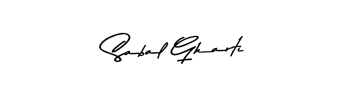 Make a beautiful signature design for name Sabal Gharti. With this signature (Asem Kandis PERSONAL USE) style, you can create a handwritten signature for free. Sabal Gharti signature style 9 images and pictures png
