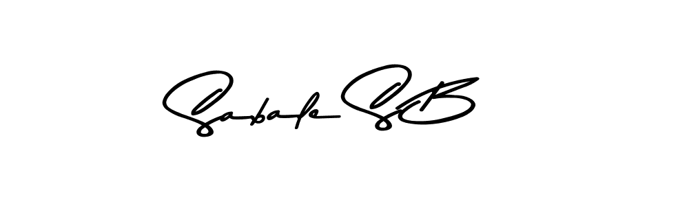 Make a beautiful signature design for name Sabale S B. With this signature (Asem Kandis PERSONAL USE) style, you can create a handwritten signature for free. Sabale S B signature style 9 images and pictures png