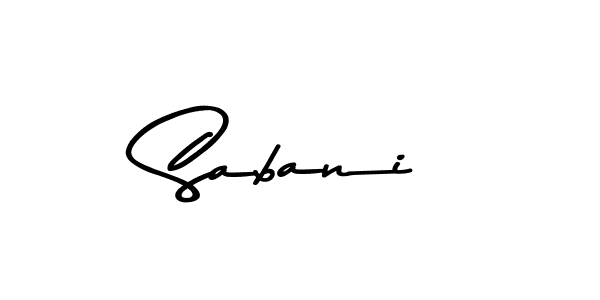 Use a signature maker to create a handwritten signature online. With this signature software, you can design (Asem Kandis PERSONAL USE) your own signature for name Sabani. Sabani signature style 9 images and pictures png