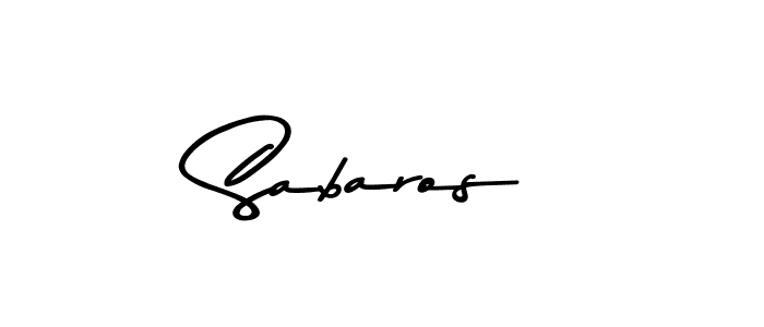 Design your own signature with our free online signature maker. With this signature software, you can create a handwritten (Asem Kandis PERSONAL USE) signature for name Sabaros. Sabaros signature style 9 images and pictures png