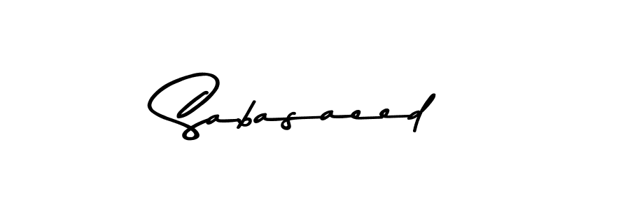 Sabasaeed stylish signature style. Best Handwritten Sign (Asem Kandis PERSONAL USE) for my name. Handwritten Signature Collection Ideas for my name Sabasaeed. Sabasaeed signature style 9 images and pictures png