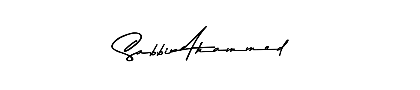 Design your own signature with our free online signature maker. With this signature software, you can create a handwritten (Asem Kandis PERSONAL USE) signature for name Sabbir Ahammed. Sabbir Ahammed signature style 9 images and pictures png