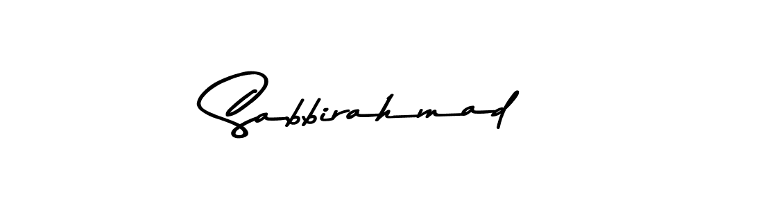 Design your own signature with our free online signature maker. With this signature software, you can create a handwritten (Asem Kandis PERSONAL USE) signature for name Sabbirahmad. Sabbirahmad signature style 9 images and pictures png