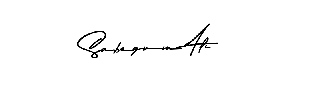 Design your own signature with our free online signature maker. With this signature software, you can create a handwritten (Asem Kandis PERSONAL USE) signature for name Sabegum Ali. Sabegum Ali signature style 9 images and pictures png