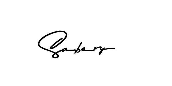 Make a beautiful signature design for name Sabery. Use this online signature maker to create a handwritten signature for free. Sabery signature style 9 images and pictures png