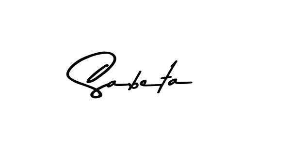 How to make Sabeta name signature. Use Asem Kandis PERSONAL USE style for creating short signs online. This is the latest handwritten sign. Sabeta signature style 9 images and pictures png