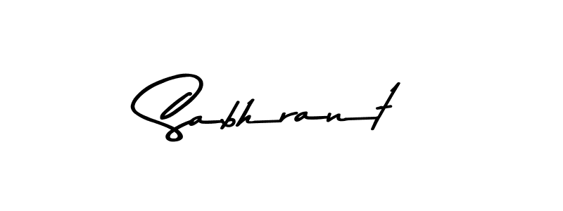 Create a beautiful signature design for name Sabhrant. With this signature (Asem Kandis PERSONAL USE) fonts, you can make a handwritten signature for free. Sabhrant signature style 9 images and pictures png