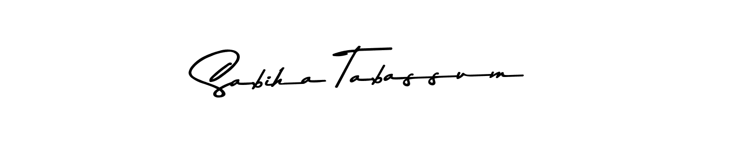 Asem Kandis PERSONAL USE is a professional signature style that is perfect for those who want to add a touch of class to their signature. It is also a great choice for those who want to make their signature more unique. Get Sabiha Tabassum name to fancy signature for free. Sabiha Tabassum signature style 9 images and pictures png