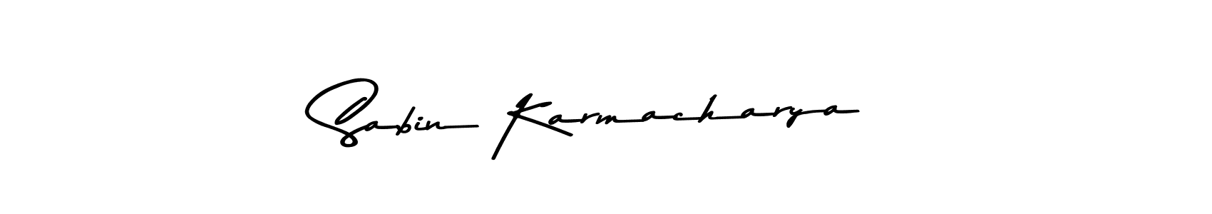 Sabin Karmacharya stylish signature style. Best Handwritten Sign (Asem Kandis PERSONAL USE) for my name. Handwritten Signature Collection Ideas for my name Sabin Karmacharya. Sabin Karmacharya signature style 9 images and pictures png