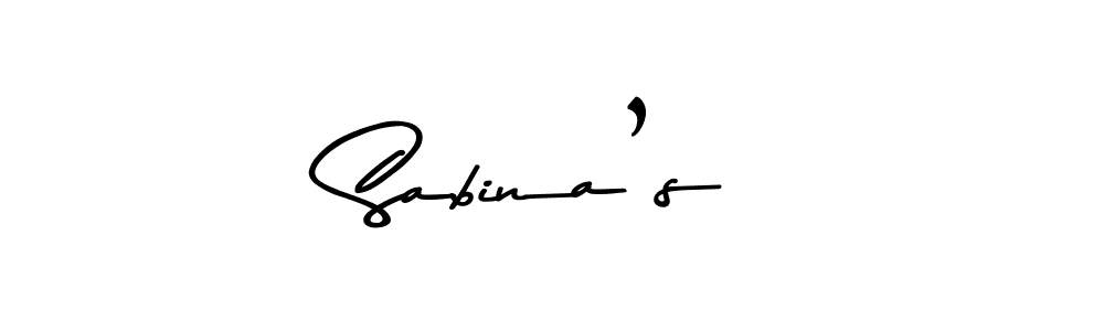 Design your own signature with our free online signature maker. With this signature software, you can create a handwritten (Asem Kandis PERSONAL USE) signature for name Sabina’s. Sabina’s signature style 9 images and pictures png