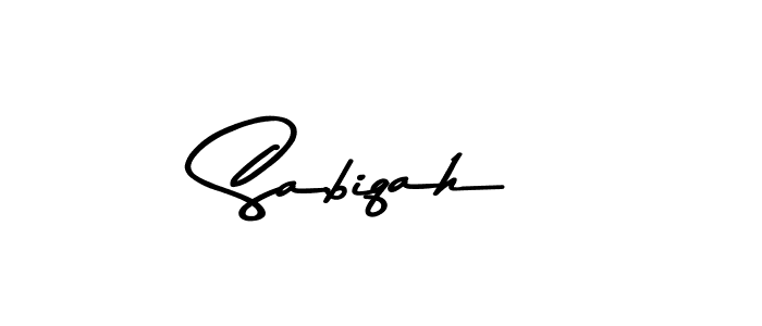 Make a beautiful signature design for name Sabiqah. With this signature (Asem Kandis PERSONAL USE) style, you can create a handwritten signature for free. Sabiqah signature style 9 images and pictures png