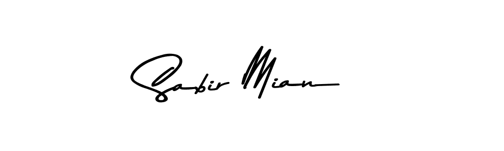 How to make Sabir Mian name signature. Use Asem Kandis PERSONAL USE style for creating short signs online. This is the latest handwritten sign. Sabir Mian signature style 9 images and pictures png