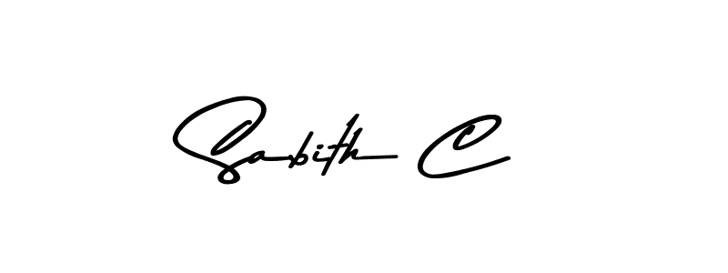 How to make Sabith C signature? Asem Kandis PERSONAL USE is a professional autograph style. Create handwritten signature for Sabith C name. Sabith C signature style 9 images and pictures png