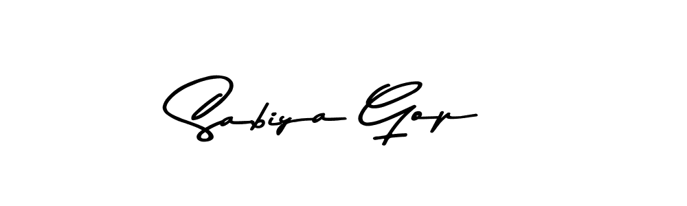 How to make Sabiya Gop signature? Asem Kandis PERSONAL USE is a professional autograph style. Create handwritten signature for Sabiya Gop name. Sabiya Gop signature style 9 images and pictures png