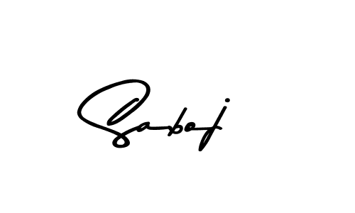 How to make Saboj signature? Asem Kandis PERSONAL USE is a professional autograph style. Create handwritten signature for Saboj name. Saboj signature style 9 images and pictures png