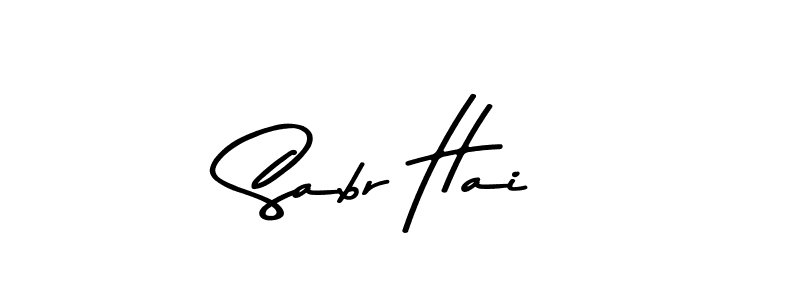 Also You can easily find your signature by using the search form. We will create Sabr Hai name handwritten signature images for you free of cost using Asem Kandis PERSONAL USE sign style. Sabr Hai signature style 9 images and pictures png