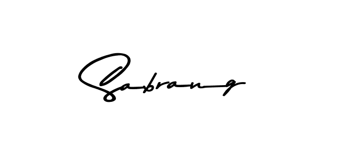 Design your own signature with our free online signature maker. With this signature software, you can create a handwritten (Asem Kandis PERSONAL USE) signature for name Sabrang. Sabrang signature style 9 images and pictures png