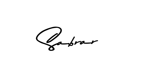 How to make Sabrar name signature. Use Asem Kandis PERSONAL USE style for creating short signs online. This is the latest handwritten sign. Sabrar signature style 9 images and pictures png