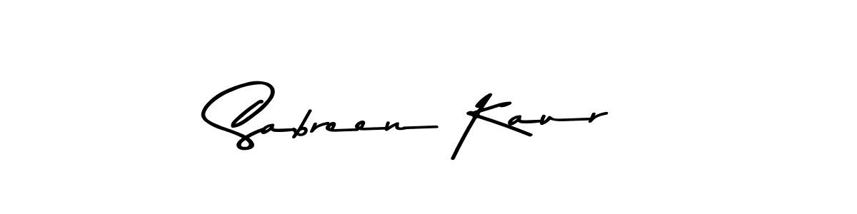 Use a signature maker to create a handwritten signature online. With this signature software, you can design (Asem Kandis PERSONAL USE) your own signature for name Sabreen Kaur. Sabreen Kaur signature style 9 images and pictures png