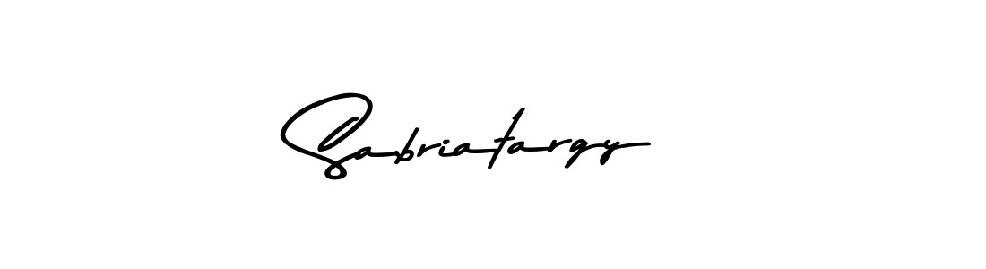 Create a beautiful signature design for name Sabriatargy. With this signature (Asem Kandis PERSONAL USE) fonts, you can make a handwritten signature for free. Sabriatargy signature style 9 images and pictures png