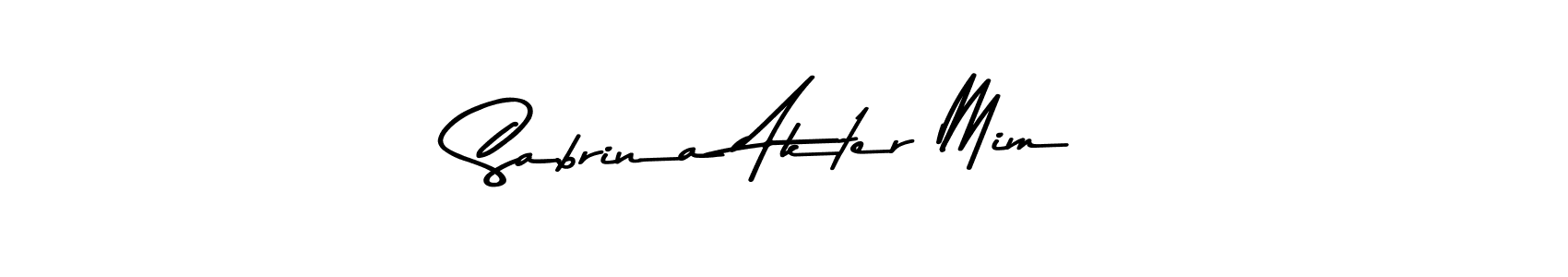 Sabrina Akter Mim stylish signature style. Best Handwritten Sign (Asem Kandis PERSONAL USE) for my name. Handwritten Signature Collection Ideas for my name Sabrina Akter Mim. Sabrina Akter Mim signature style 9 images and pictures png