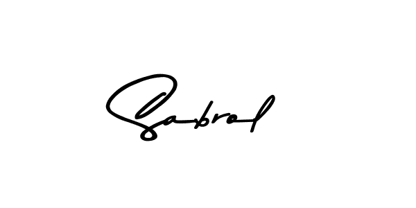 Create a beautiful signature design for name Sabrol. With this signature (Asem Kandis PERSONAL USE) fonts, you can make a handwritten signature for free. Sabrol signature style 9 images and pictures png