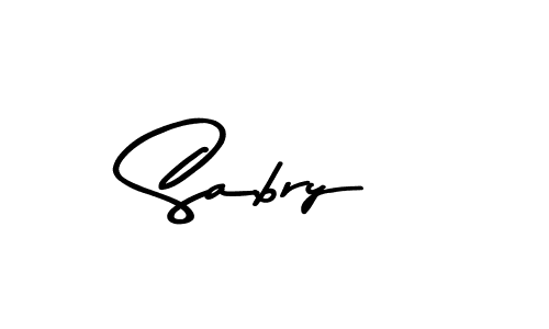 How to make Sabry name signature. Use Asem Kandis PERSONAL USE style for creating short signs online. This is the latest handwritten sign. Sabry signature style 9 images and pictures png