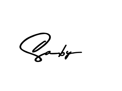 Use a signature maker to create a handwritten signature online. With this signature software, you can design (Asem Kandis PERSONAL USE) your own signature for name Saby. Saby signature style 9 images and pictures png