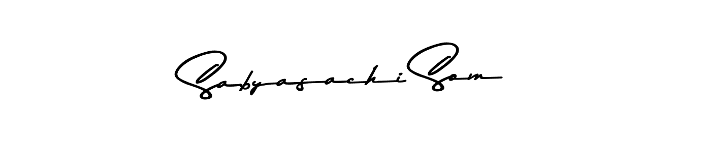 How to make Sabyasachi Som name signature. Use Asem Kandis PERSONAL USE style for creating short signs online. This is the latest handwritten sign. Sabyasachi Som signature style 9 images and pictures png