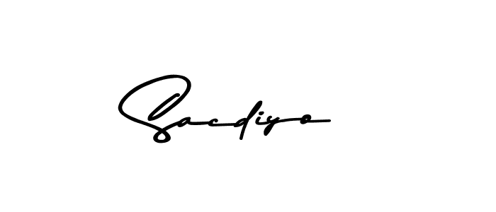 Design your own signature with our free online signature maker. With this signature software, you can create a handwritten (Asem Kandis PERSONAL USE) signature for name Sacdiyo. Sacdiyo signature style 9 images and pictures png