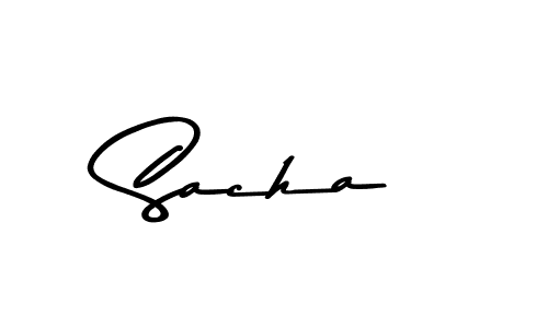Make a beautiful signature design for name Sacha. With this signature (Asem Kandis PERSONAL USE) style, you can create a handwritten signature for free. Sacha signature style 9 images and pictures png