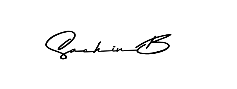 Sachin B stylish signature style. Best Handwritten Sign (Asem Kandis PERSONAL USE) for my name. Handwritten Signature Collection Ideas for my name Sachin B. Sachin B signature style 9 images and pictures png