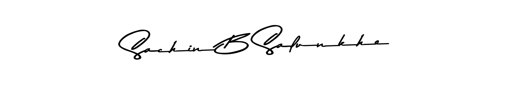 The best way (Asem Kandis PERSONAL USE) to make a short signature is to pick only two or three words in your name. The name Sachin B Salunkhe include a total of six letters. For converting this name. Sachin B Salunkhe signature style 9 images and pictures png