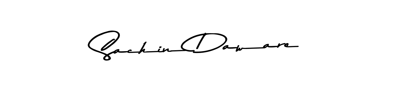 How to make Sachin Daware name signature. Use Asem Kandis PERSONAL USE style for creating short signs online. This is the latest handwritten sign. Sachin Daware signature style 9 images and pictures png