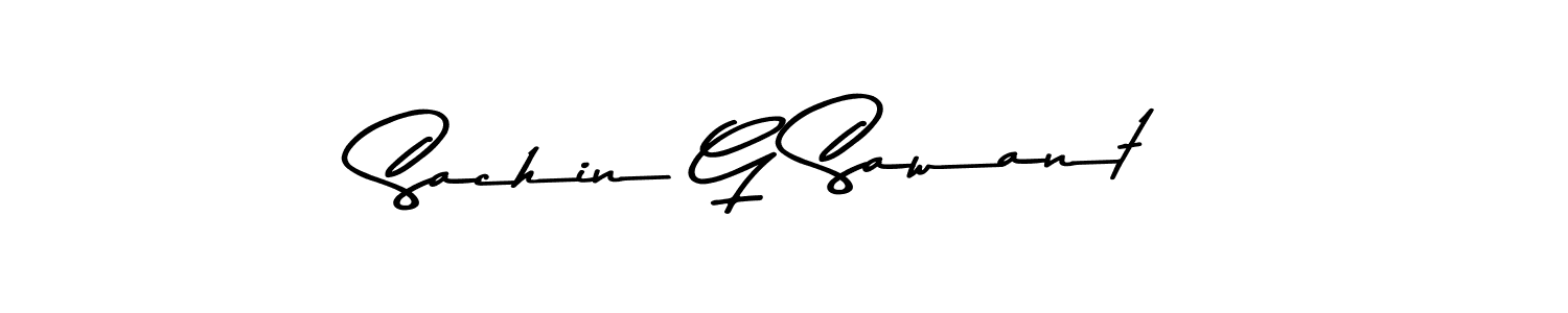 Also You can easily find your signature by using the search form. We will create Sachin G Sawant name handwritten signature images for you free of cost using Asem Kandis PERSONAL USE sign style. Sachin G Sawant signature style 9 images and pictures png