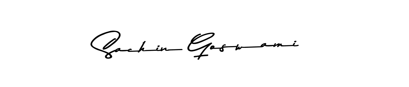 Design your own signature with our free online signature maker. With this signature software, you can create a handwritten (Asem Kandis PERSONAL USE) signature for name Sachin Goswami. Sachin Goswami signature style 9 images and pictures png