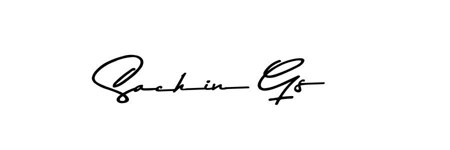 Sachin Gs stylish signature style. Best Handwritten Sign (Asem Kandis PERSONAL USE) for my name. Handwritten Signature Collection Ideas for my name Sachin Gs. Sachin Gs signature style 9 images and pictures png