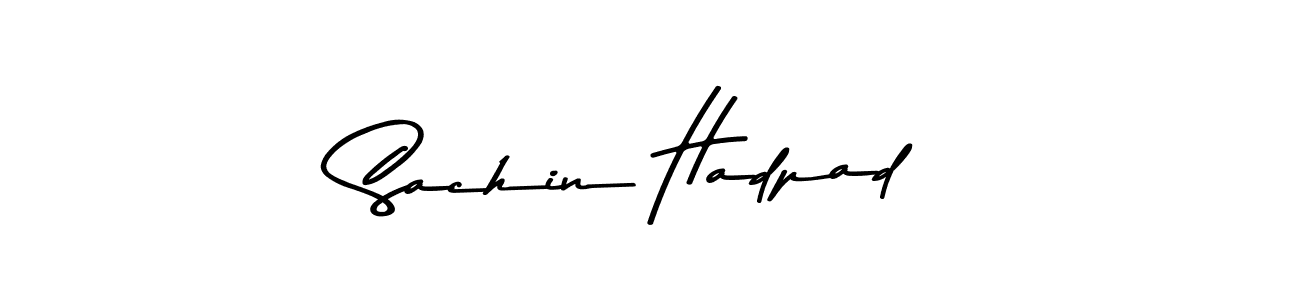 You should practise on your own different ways (Asem Kandis PERSONAL USE) to write your name (Sachin Hadpad) in signature. don't let someone else do it for you. Sachin Hadpad signature style 9 images and pictures png