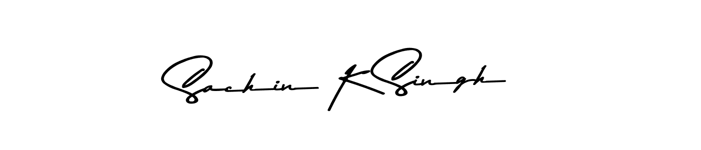 Also You can easily find your signature by using the search form. We will create Sachin K Singh name handwritten signature images for you free of cost using Asem Kandis PERSONAL USE sign style. Sachin K Singh signature style 9 images and pictures png