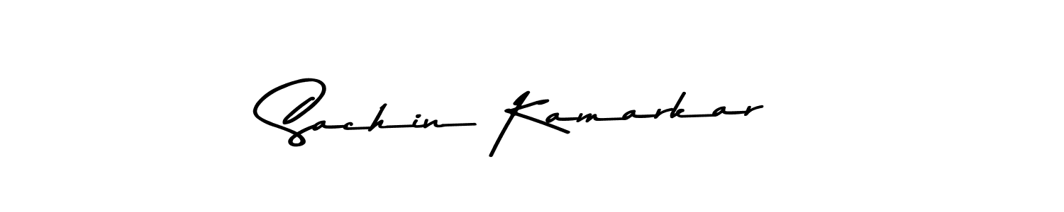 Create a beautiful signature design for name Sachin Kamarkar. With this signature (Asem Kandis PERSONAL USE) fonts, you can make a handwritten signature for free. Sachin Kamarkar signature style 9 images and pictures png