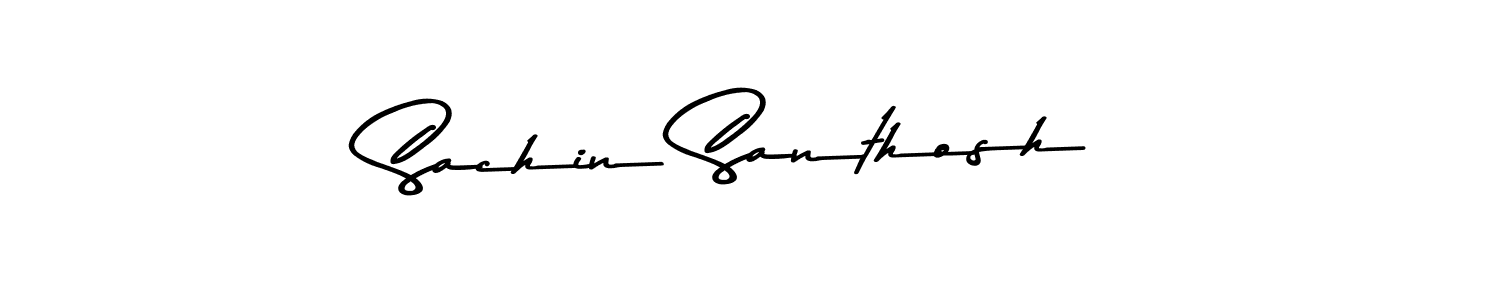 Design your own signature with our free online signature maker. With this signature software, you can create a handwritten (Asem Kandis PERSONAL USE) signature for name Sachin Santhosh. Sachin Santhosh signature style 9 images and pictures png