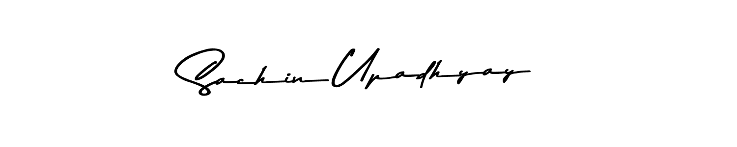 How to make Sachin Upadhyay name signature. Use Asem Kandis PERSONAL USE style for creating short signs online. This is the latest handwritten sign. Sachin Upadhyay signature style 9 images and pictures png