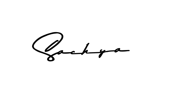 How to make Sachya name signature. Use Asem Kandis PERSONAL USE style for creating short signs online. This is the latest handwritten sign. Sachya signature style 9 images and pictures png