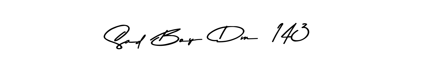 How to make Sad  Boy  Dm  143 name signature. Use Asem Kandis PERSONAL USE style for creating short signs online. This is the latest handwritten sign. Sad  Boy  Dm  143 signature style 9 images and pictures png